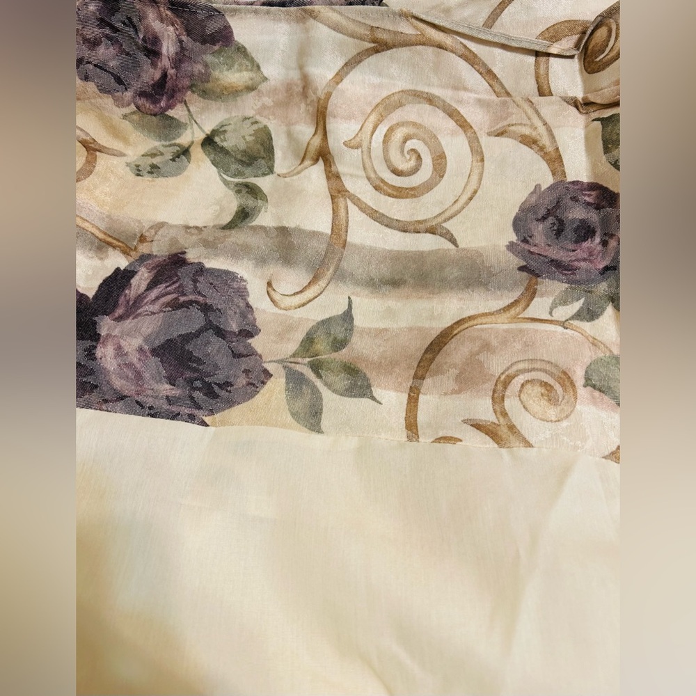 Croscill Chambord Cassis Purple Rose Queen Bed Skirt New Without Tags